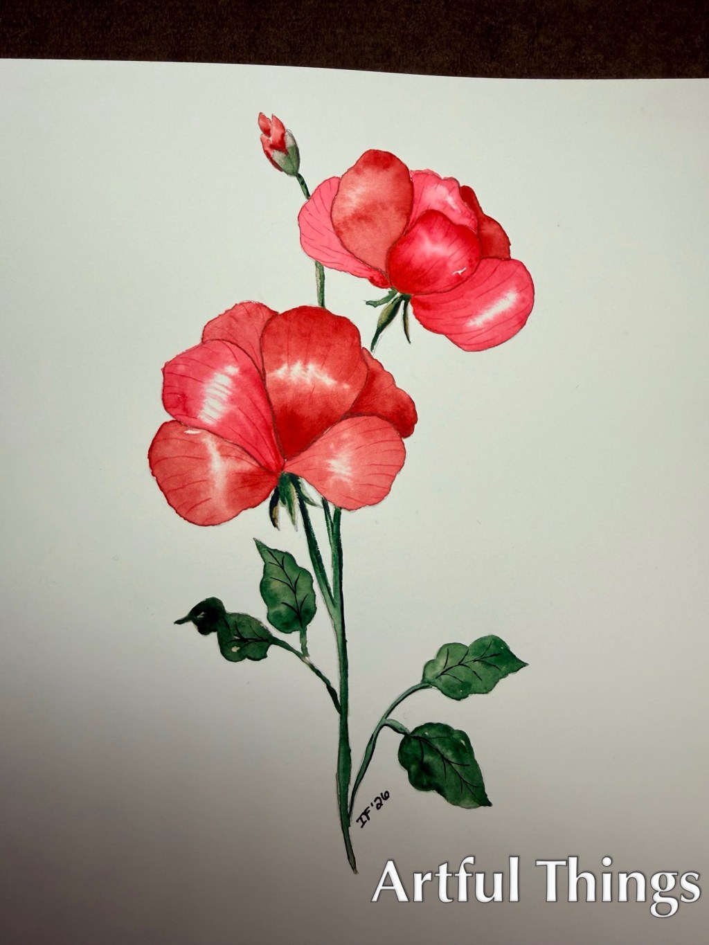 Student watercolors day 2 : Sonnet by White&nbsp;Nights