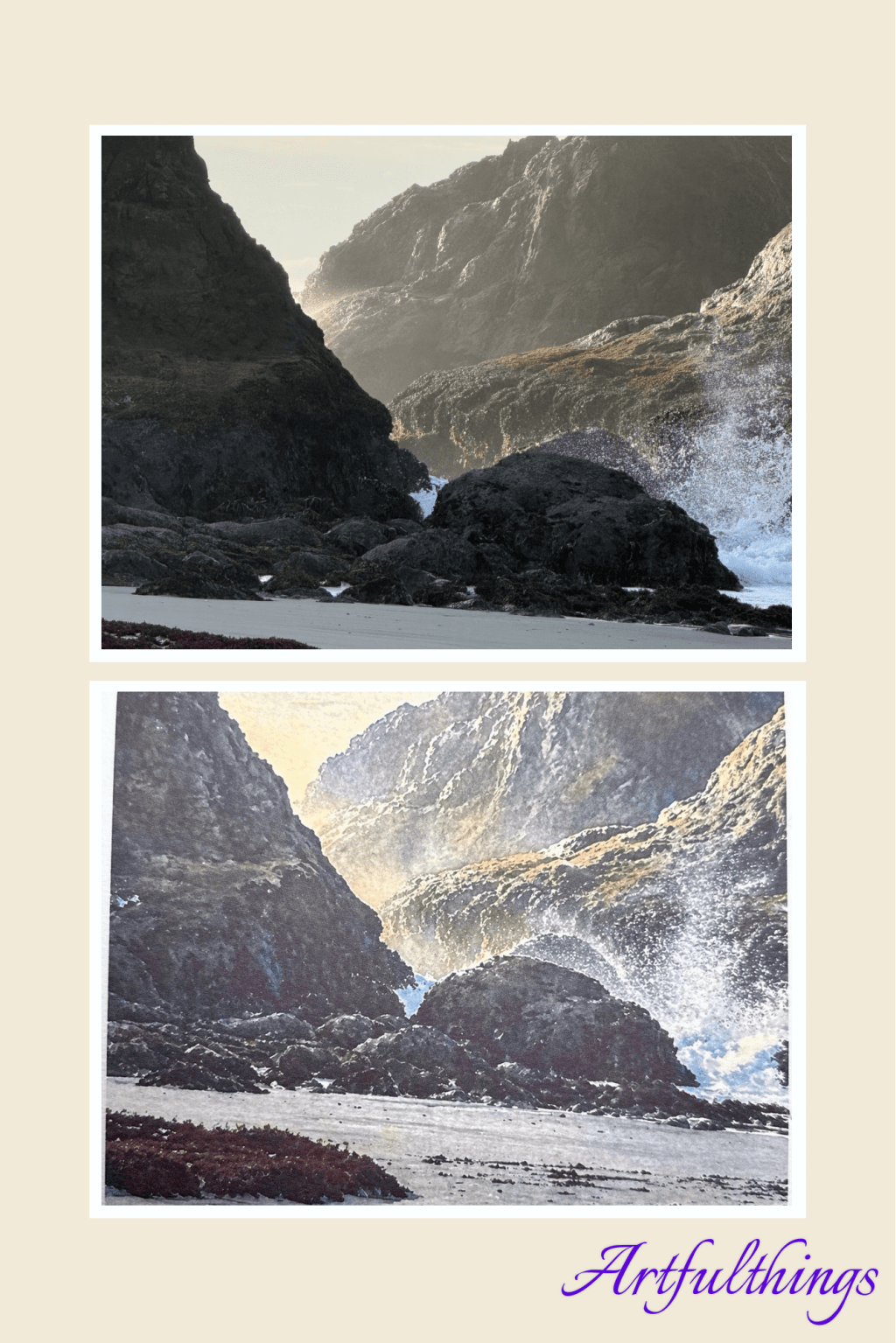 Painting from beach&nbsp;photos