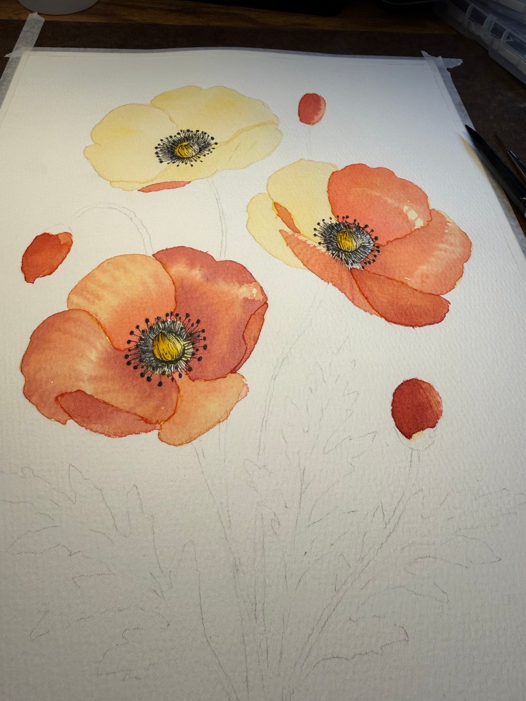 Learning layering technique in&nbsp;watercolor